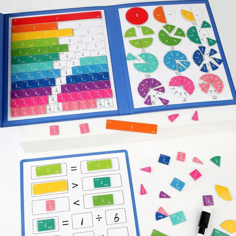 Enfants Intelligents - 📘 Cahier Magnétique de Fractions – Oyimbo